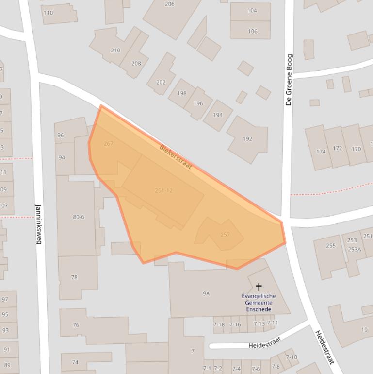 Kaart van postcodegebied 7513DV.