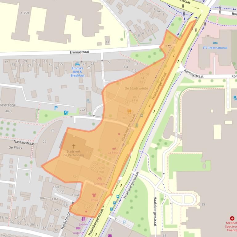 Kaart van postcodegebied 7513EA.