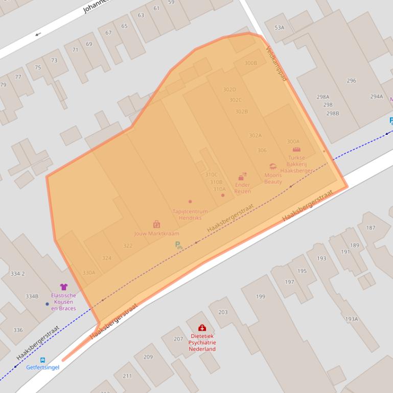 Kaart van postcodegebied 7513EH.