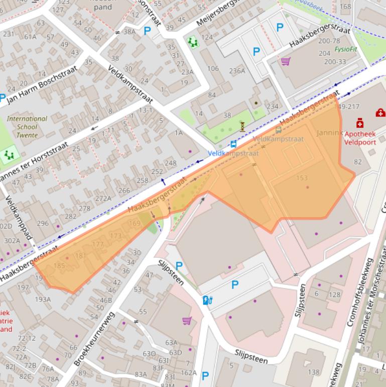 Kaart van postcodegebied 7513EL.