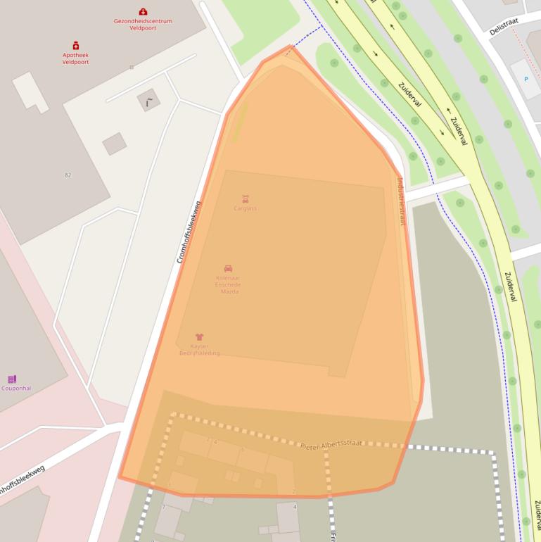 Kaart van postcodegebied 7513ET.