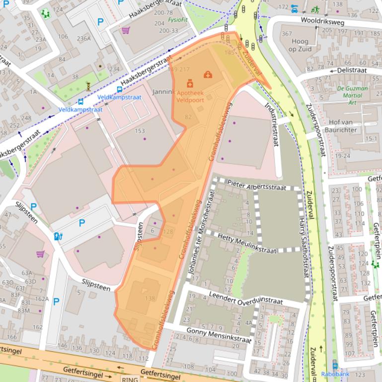 Kaart van postcodegebied 7513EW.