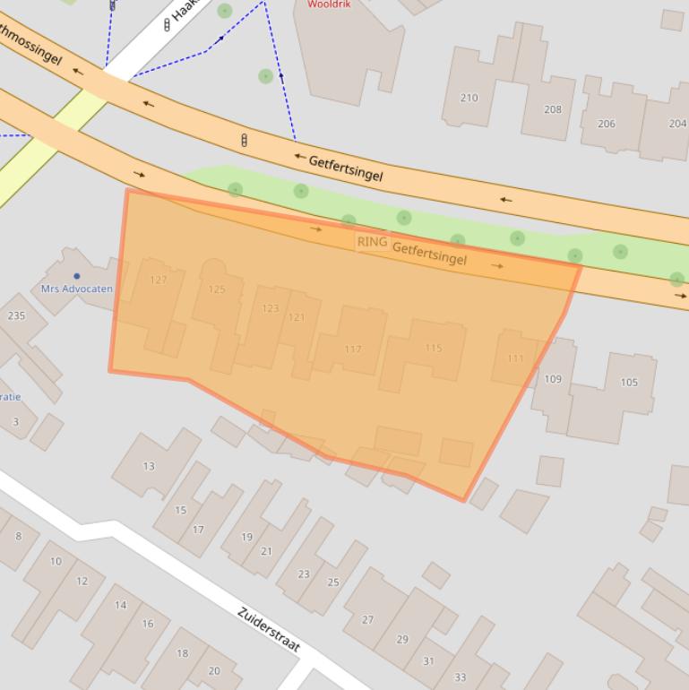 Kaart van postcodegebied 7513GC.