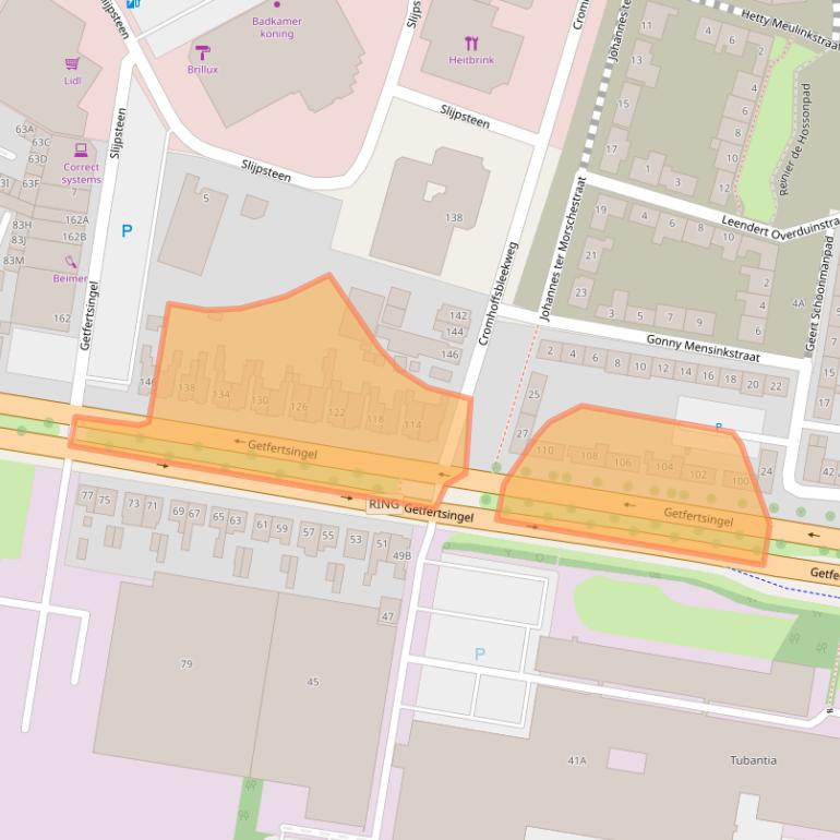 Kaart van postcodegebied 7513GD.
