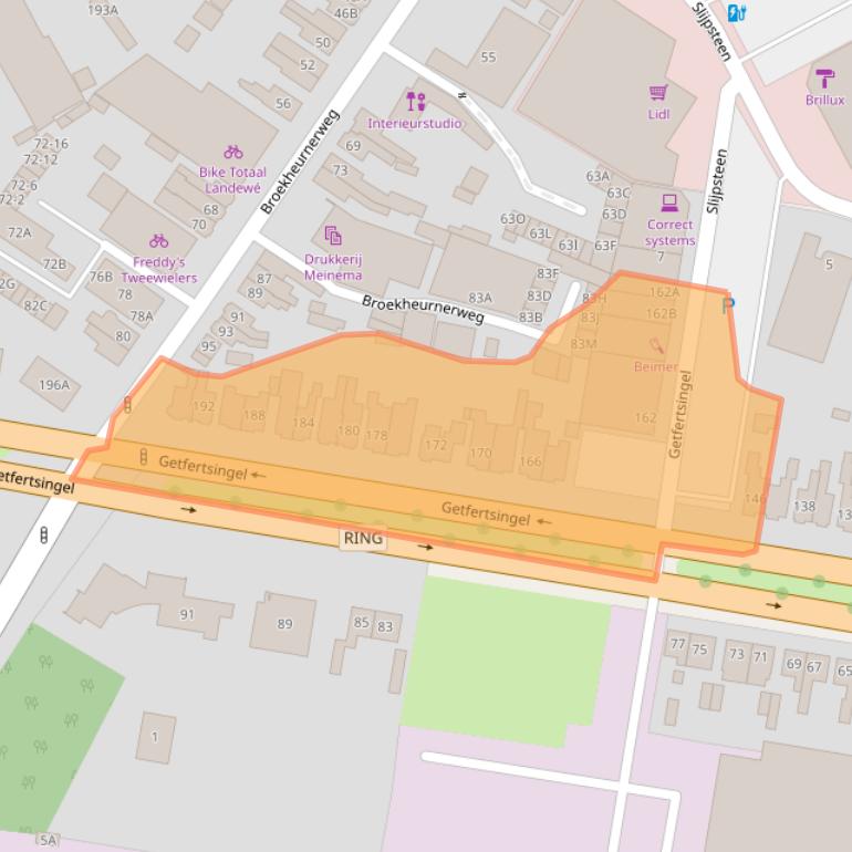 Kaart van postcodegebied 7513GE.