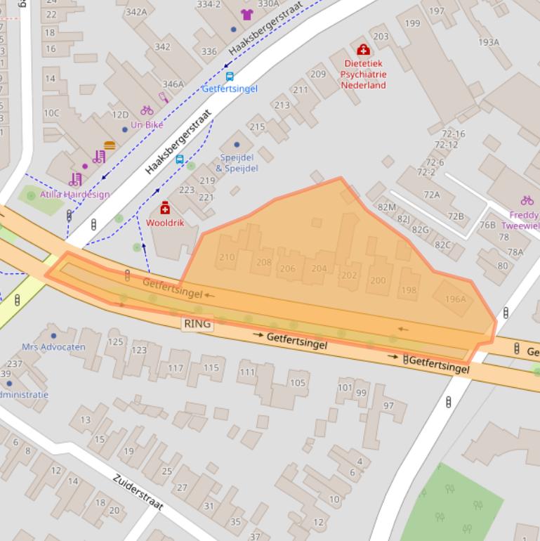 Kaart van postcodegebied 7513GG.