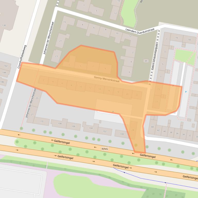 Kaart van postcodegebied 7513GJ.