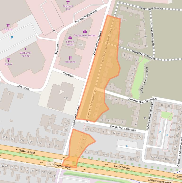 Kaart van postcodegebied 7513GZ.