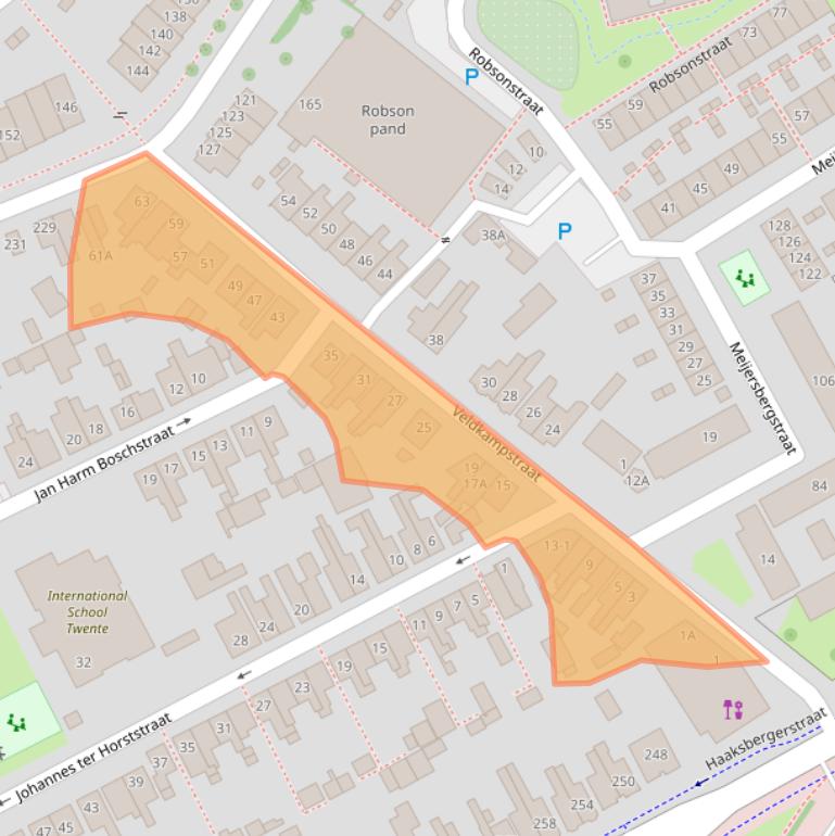 Kaart van postcodegebied 7513ZA.