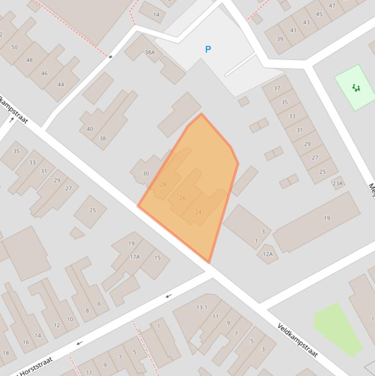 Kaart van postcodegebied 7513ZB.