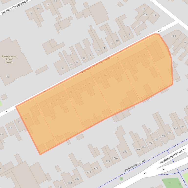 Kaart van postcodegebied 7513ZE.