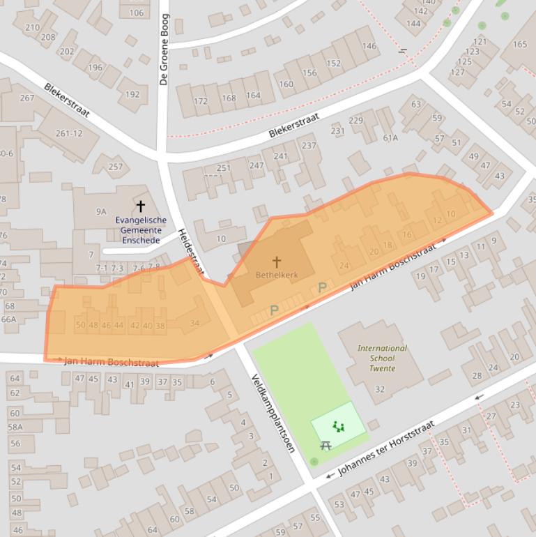 Kaart van postcodegebied 7513ZL.