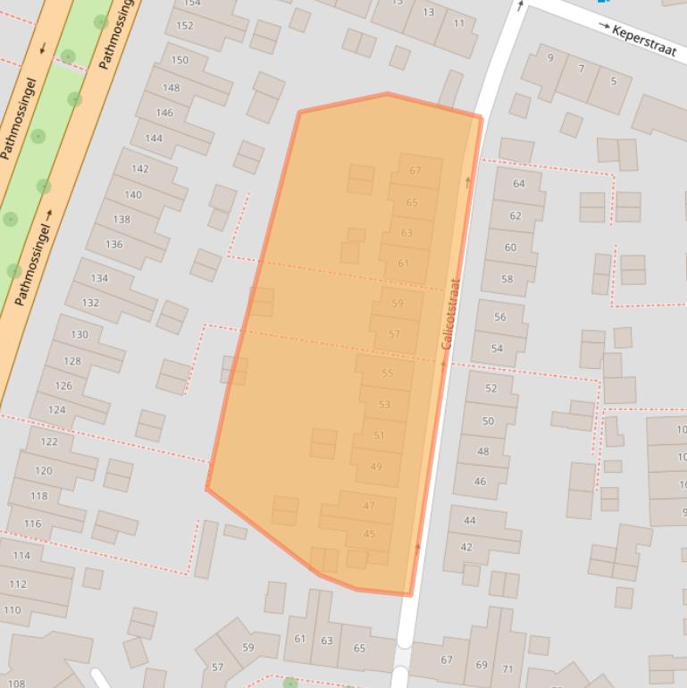 Kaart van postcodegebied 7513ZR.