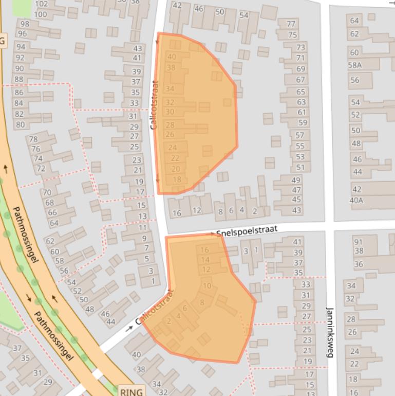 Kaart van postcodegebied 7513ZS.