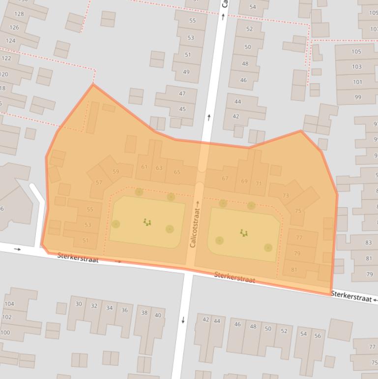 Kaart van postcodegebied 7513ZV.