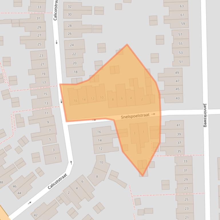 Kaart van postcodegebied 7513ZX.