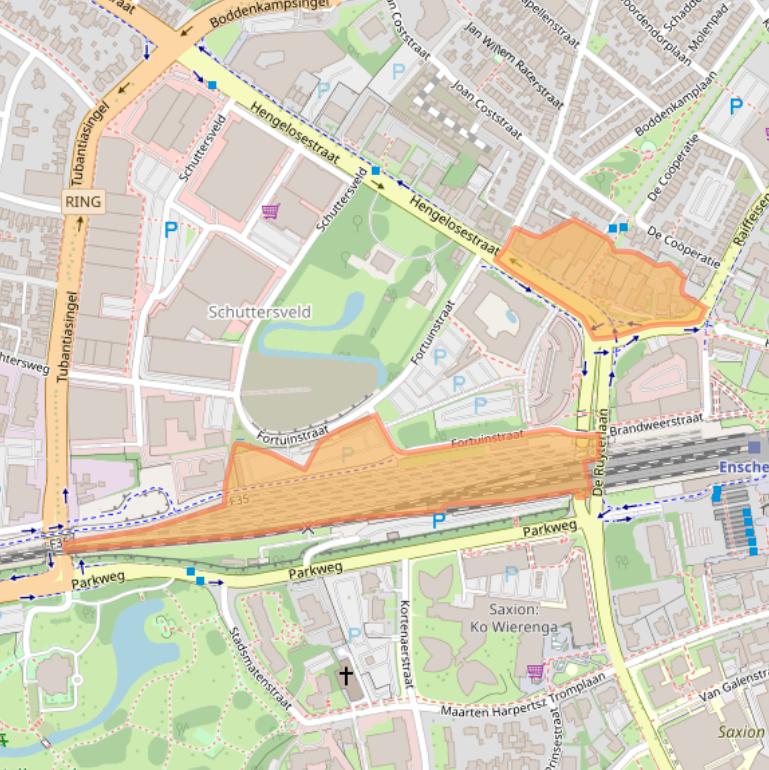 Kaart van postcodegebied 7514AJ.