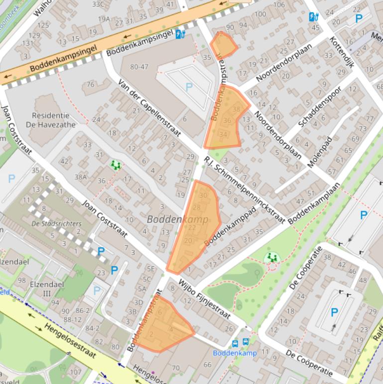 Kaart van postcodegebied 7514AZ.