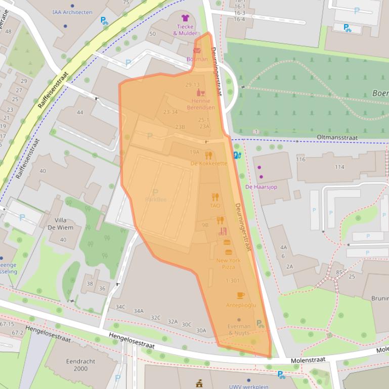 Kaart van postcodegebied 7514BC.