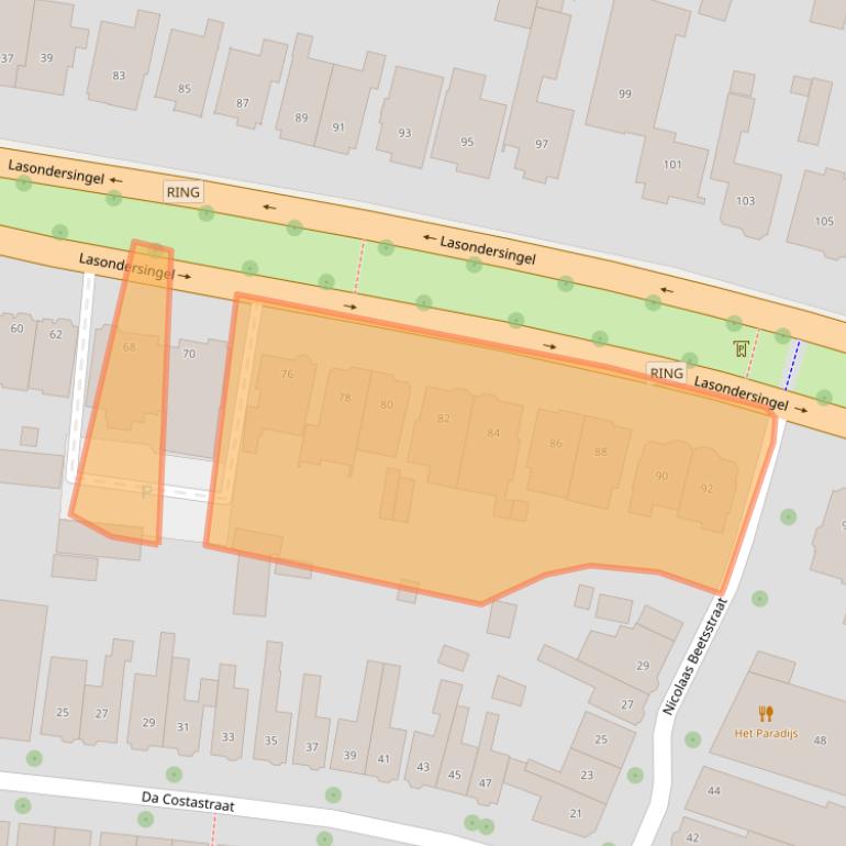 Kaart van postcodegebied 7514BT.
