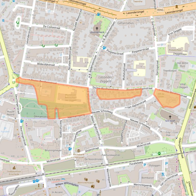 Kaart van postcodegebied 7514CM.