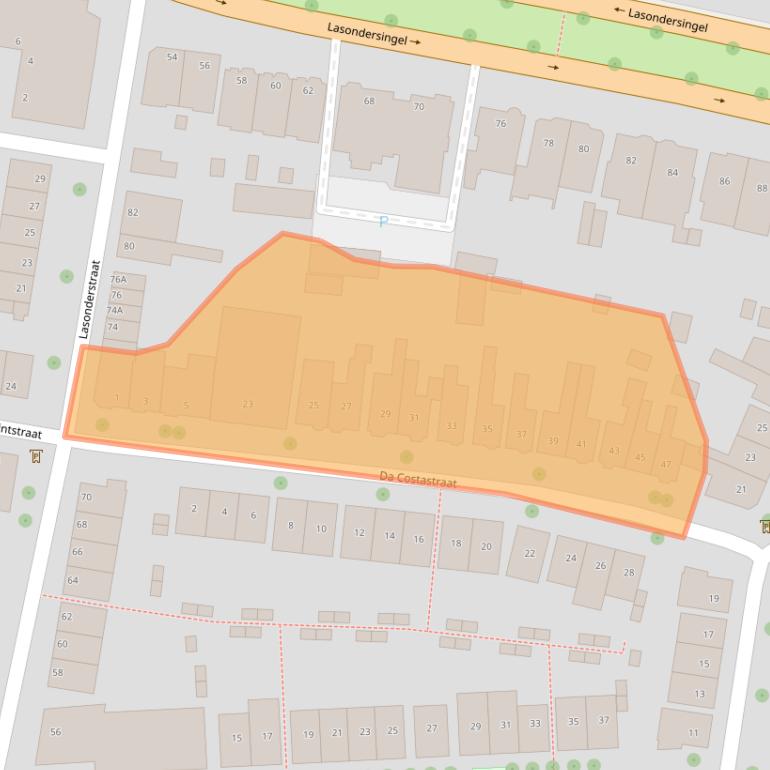 Kaart van postcodegebied 7514CS.