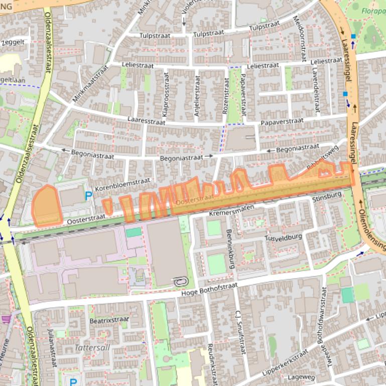Kaart van postcodegebied 7514DX.