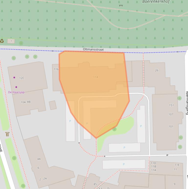 Kaart van postcodegebied 7514GC.