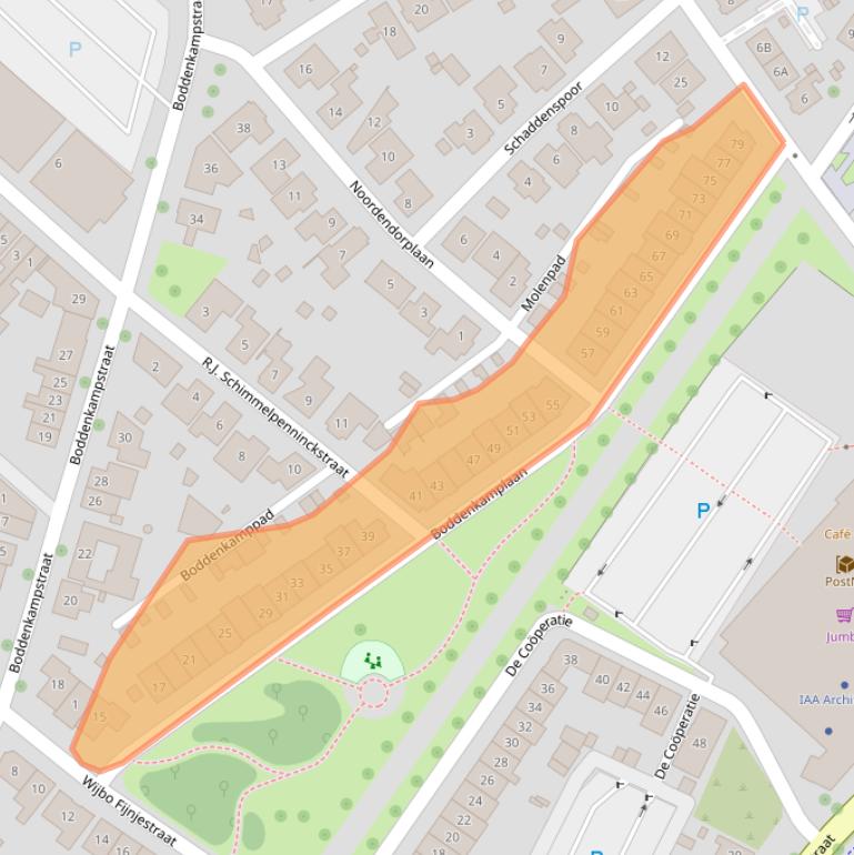 Kaart van postcodegebied 7514JB.