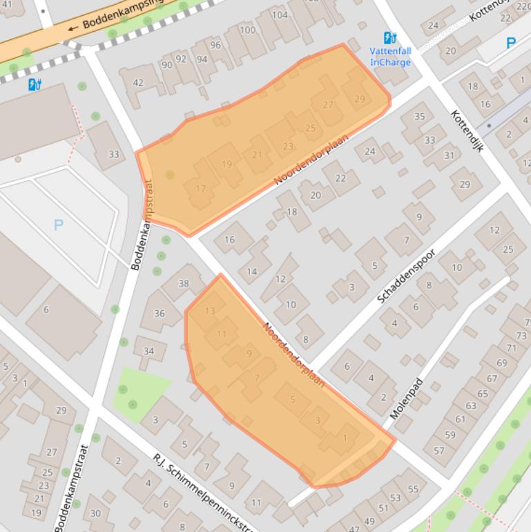 Kaart van postcodegebied 7514JG.