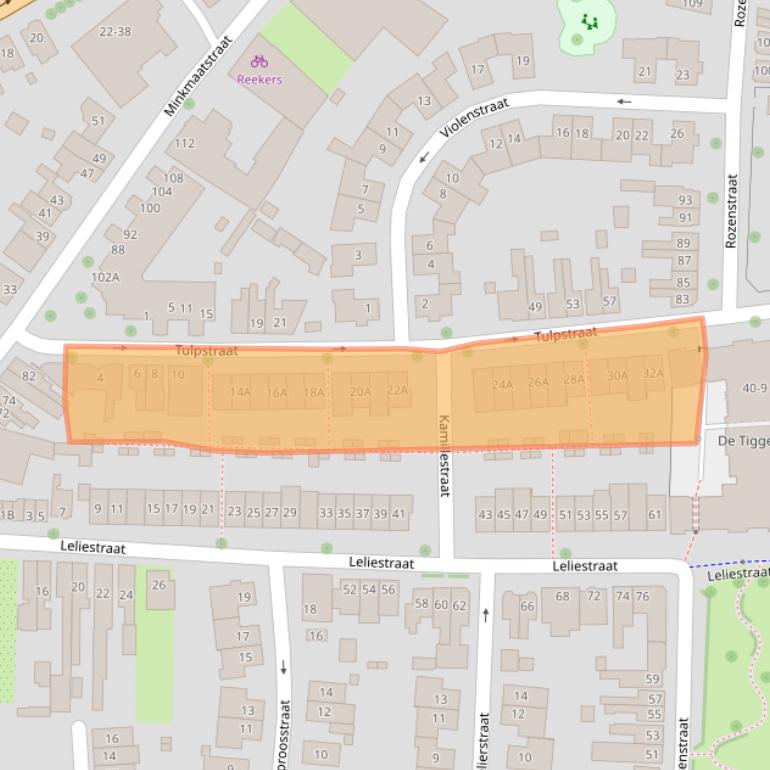 Kaart van postcodegebied 7514ZK.