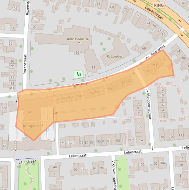 Kaart van postcodegebied 7514ZL.