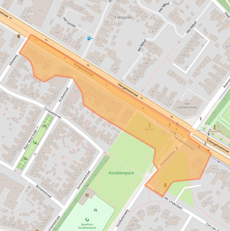 Kaart van postcodegebied 7521AC.