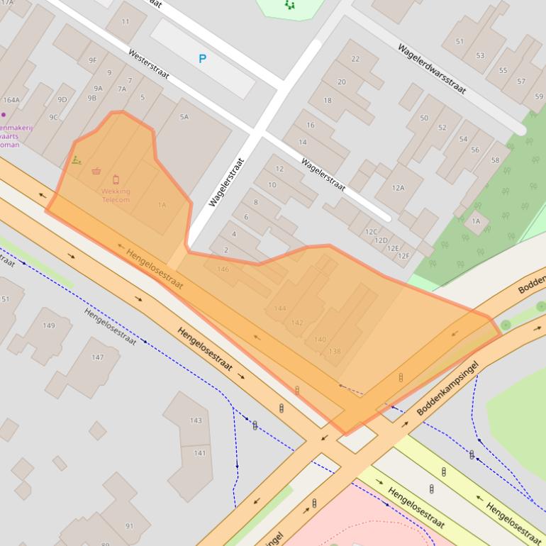 Kaart van postcodegebied 7521AJ.