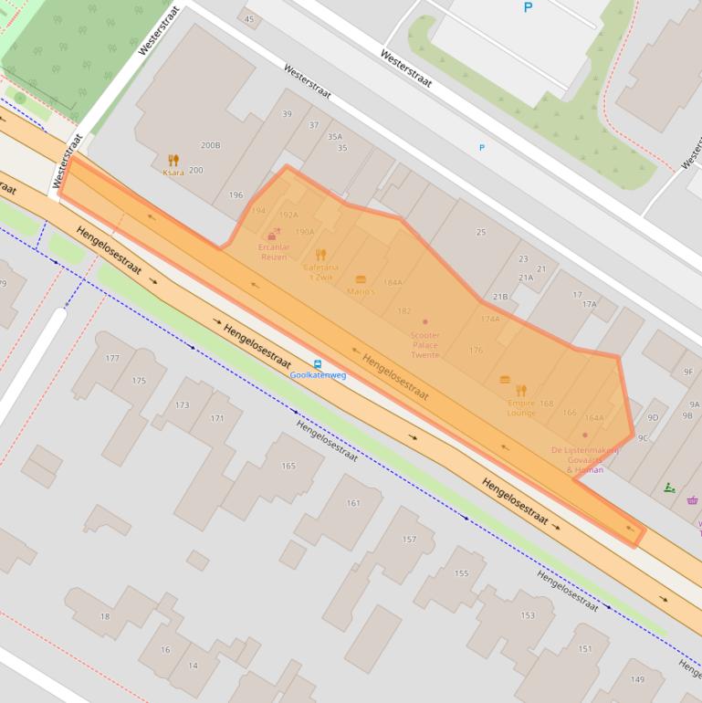 Kaart van postcodegebied 7521AK.