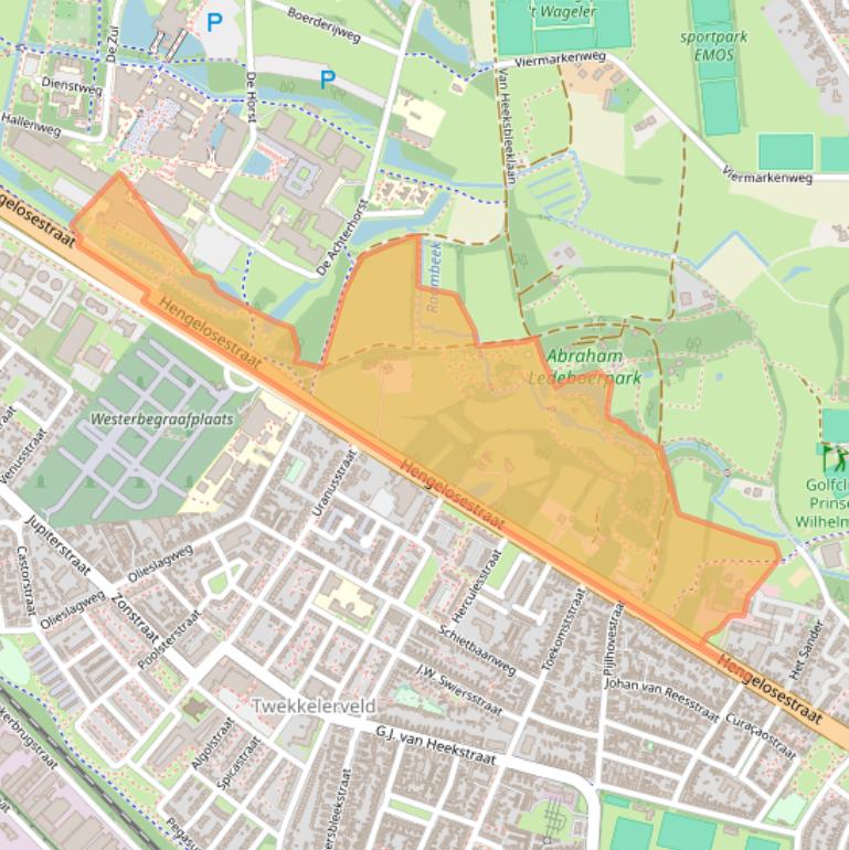 Kaart van postcodegebied 7521AN.