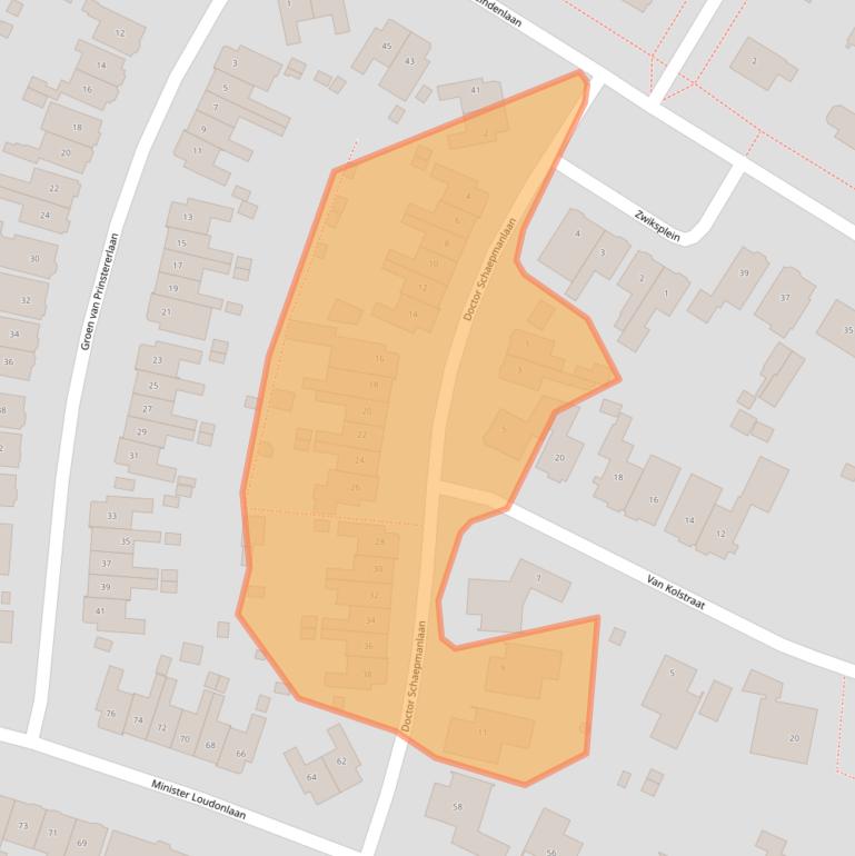 Kaart van postcodegebied 7521AW.