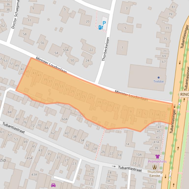 Kaart van postcodegebied 7521BA.