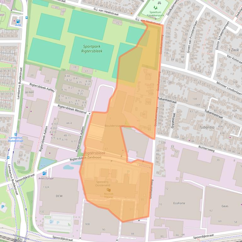 Kaart van postcodegebied 7521BE.