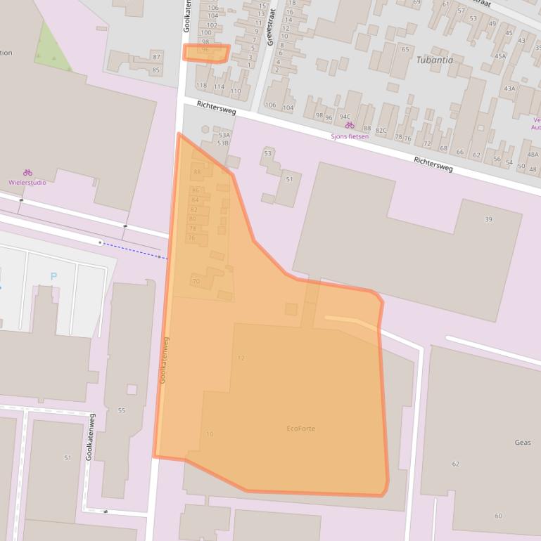 Kaart van postcodegebied 7521BG.