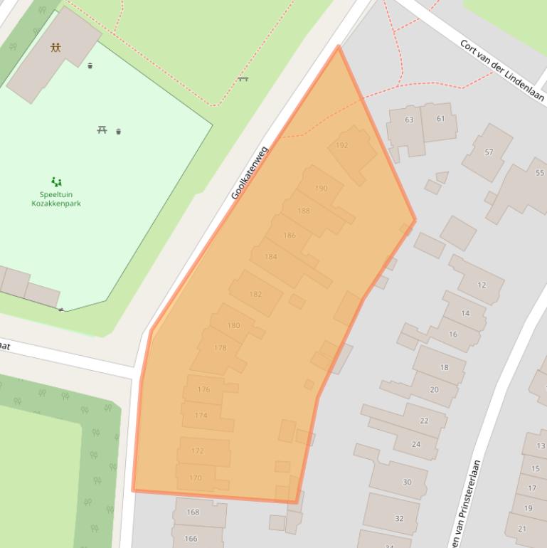 Kaart van postcodegebied 7521BK.