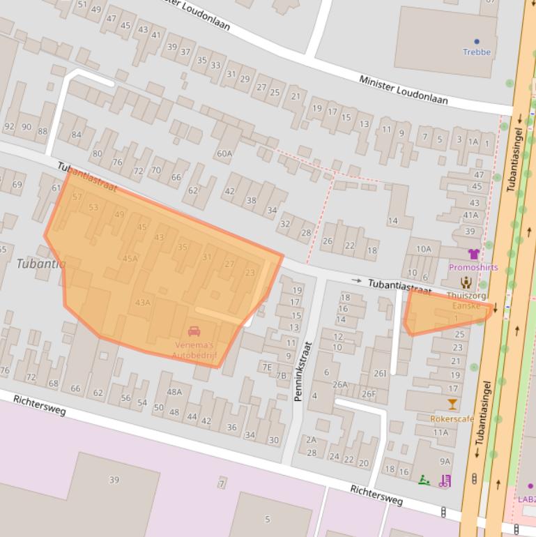 Kaart van postcodegebied 7521BL.