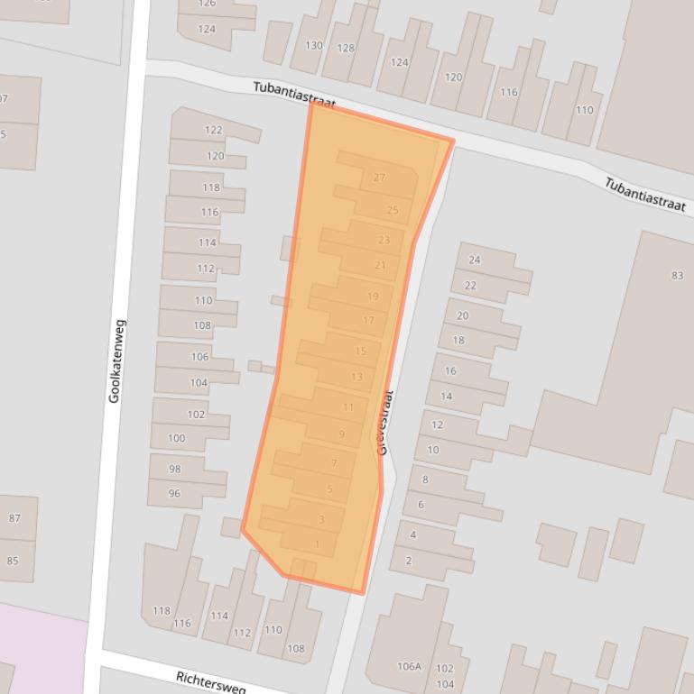 Kaart van postcodegebied 7521BS.