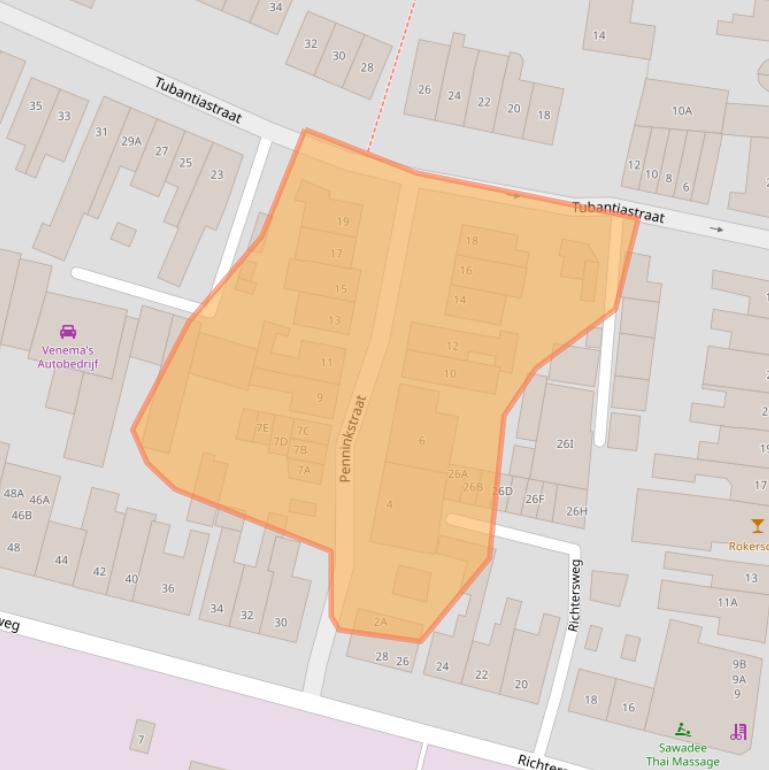 Kaart van postcodegebied 7521BT.