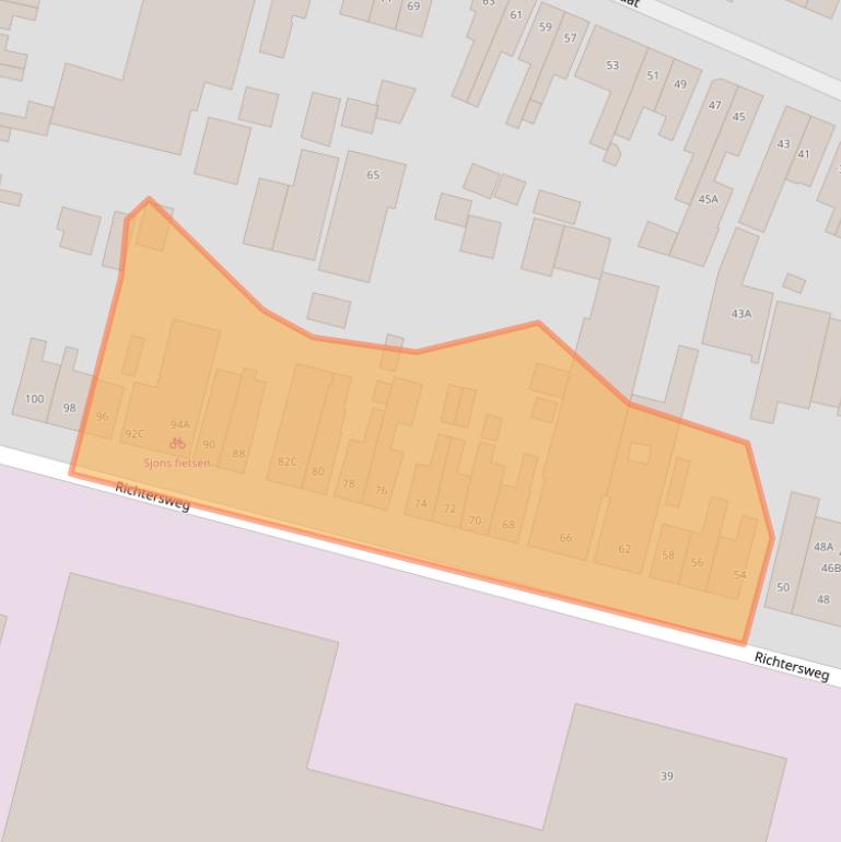 Kaart van postcodegebied 7521BX.