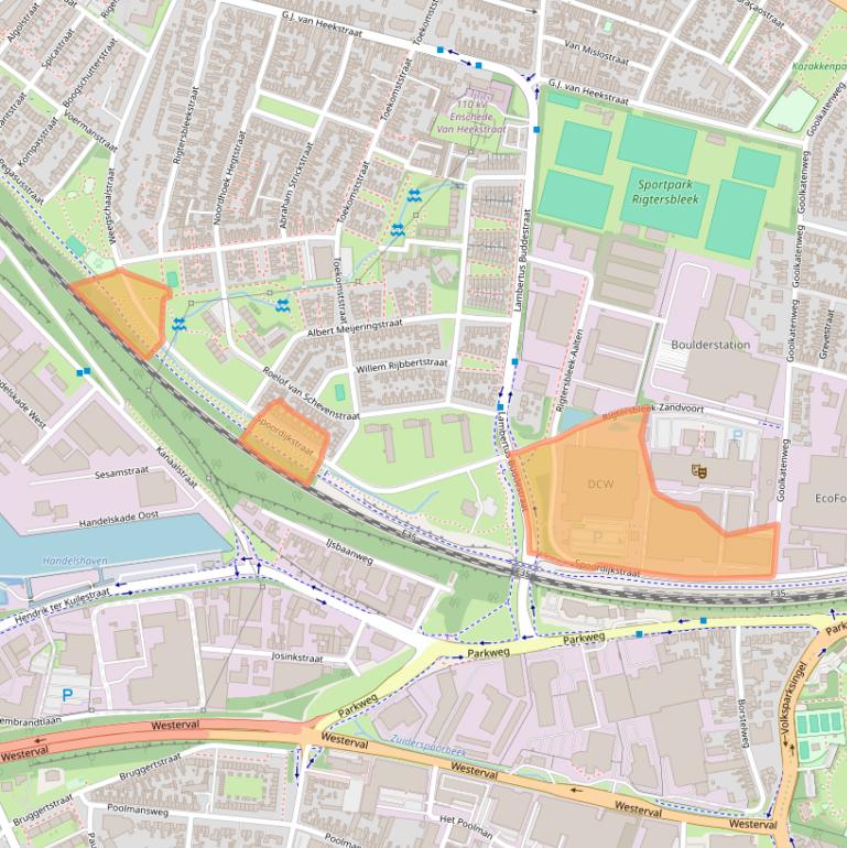 Kaart van postcodegebied 7521CB.