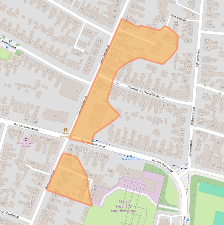 Kaart van postcodegebied 7521CM.