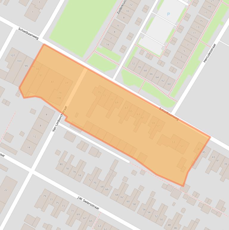 Kaart van postcodegebied 7521CZ.