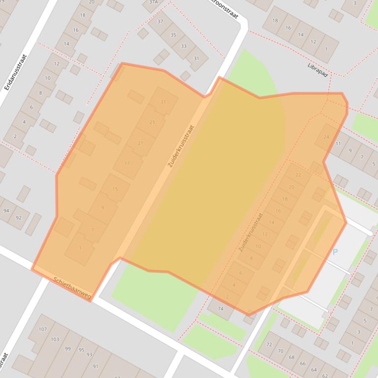 Kaart van postcodegebied 7521DH.