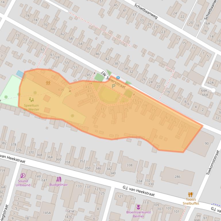Kaart van postcodegebied 7521DM.